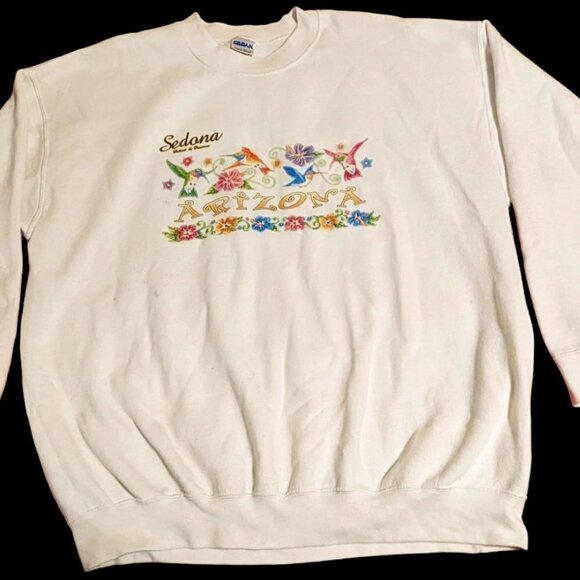Vintage Sedona Nature Girl Gorpcore Bird Nerd Graphic Sweatshirt 90’s Y2K - Picture 2 of 7